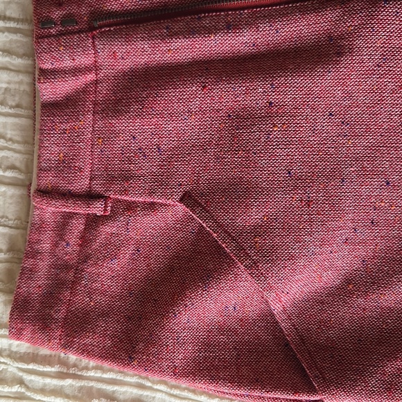 Free People Selina Tweed Wide Leg Cuffed Pants Pink Rose Women’s Size 10 - Picture 11 of 17